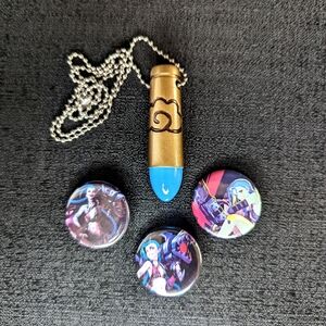 Arcane Jinx Necklace With Pin Back Buttons